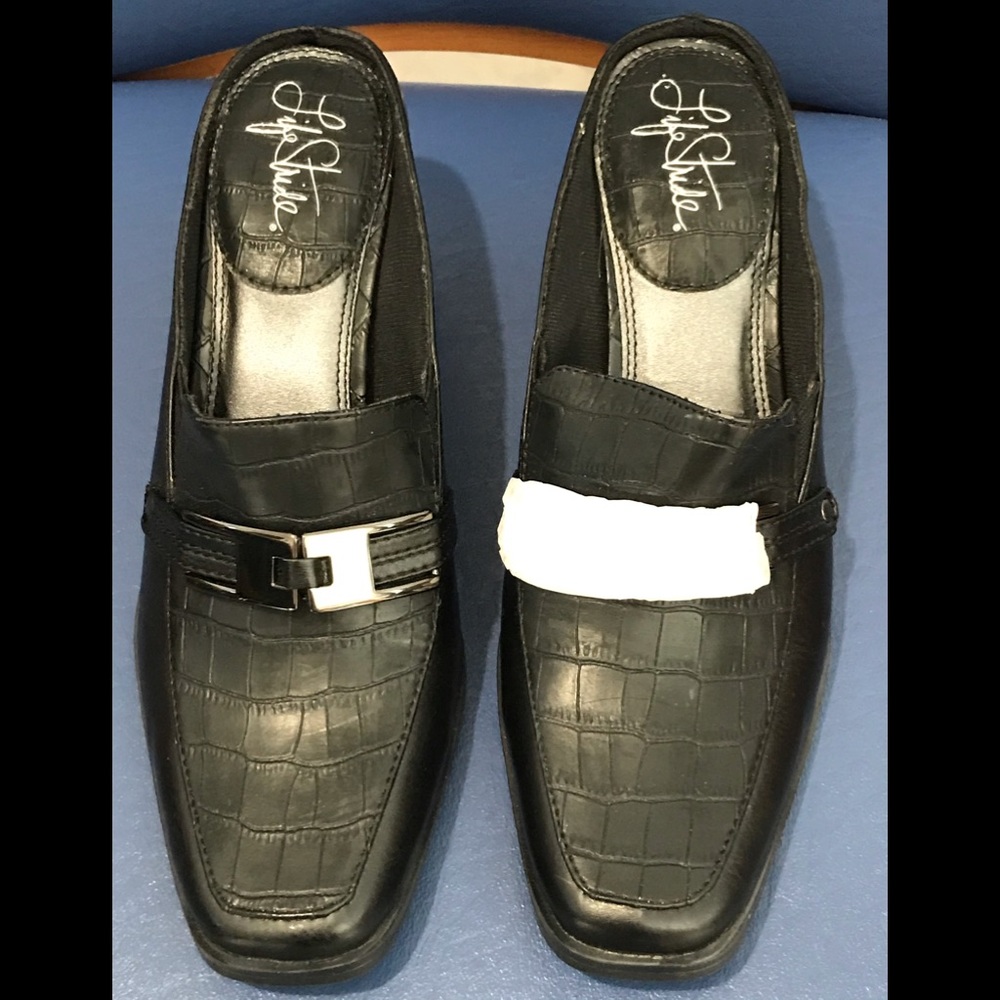 Life Stride black, slip-on heels - Picture 2 of 9
